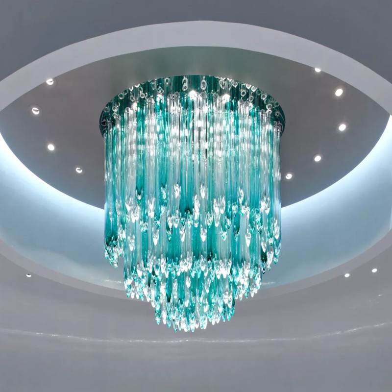 Modern indoor decoration ceiling glass chandelier