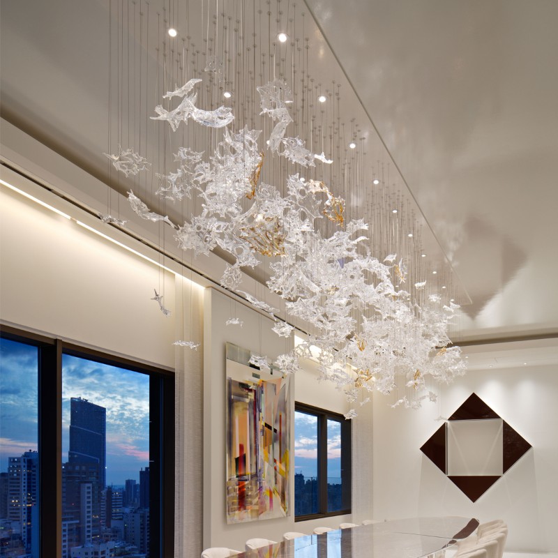 Modern customize art glass chandelier for dining room