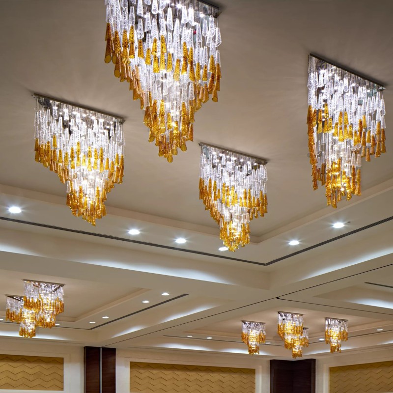 Modern hotel chrome Indoor chandelier pendant light