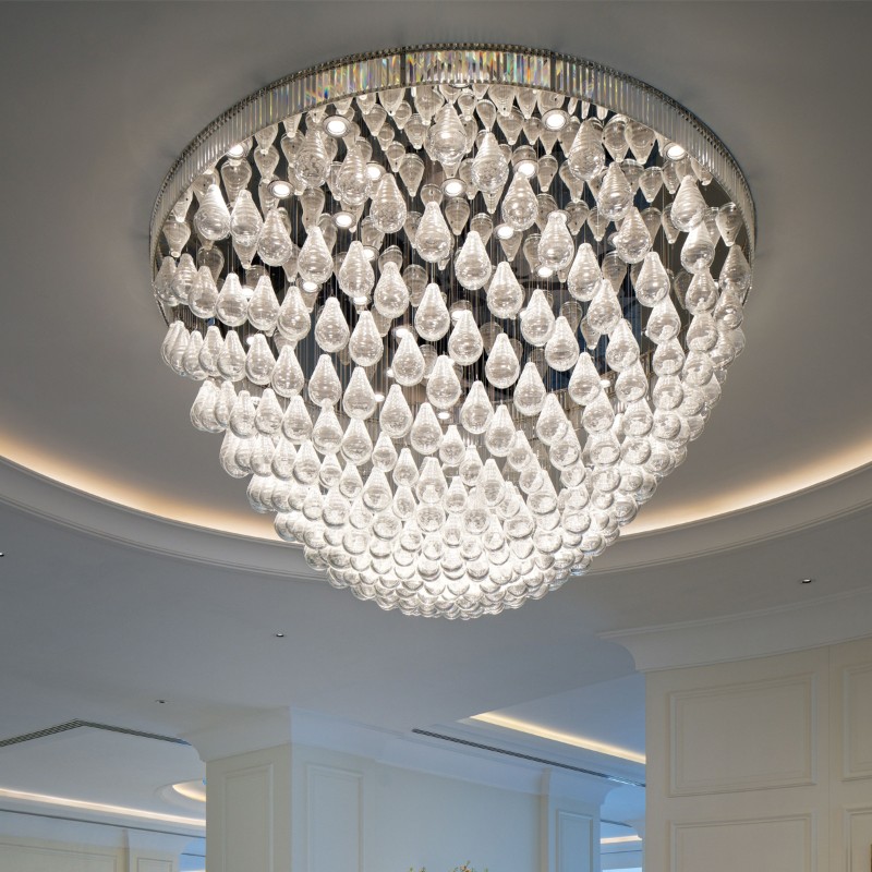circular simple ceiling glass pendant chandelier