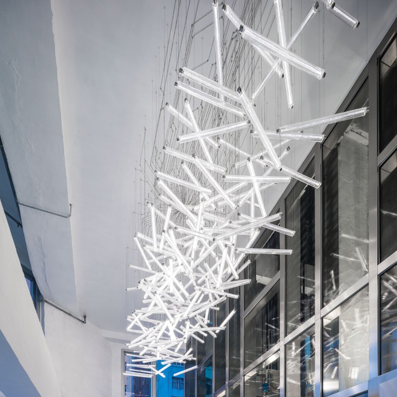 Design Art Glass Light Tube Chandelier