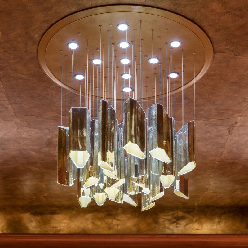Hotel Glass Raindrops Ceiling Ceiling Light