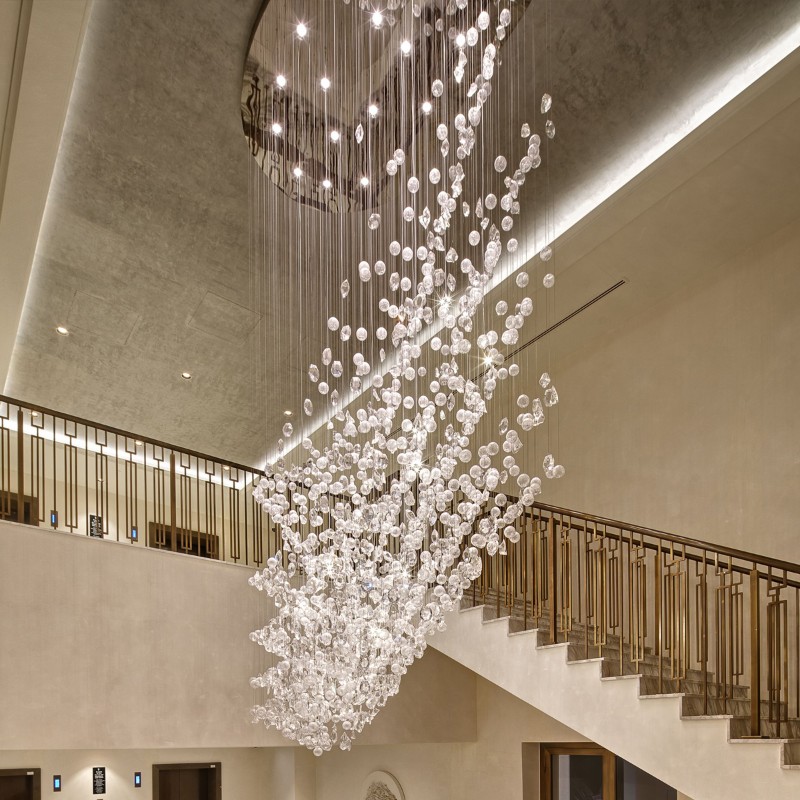 Modern hotels hand blown glass chandelier lighting
