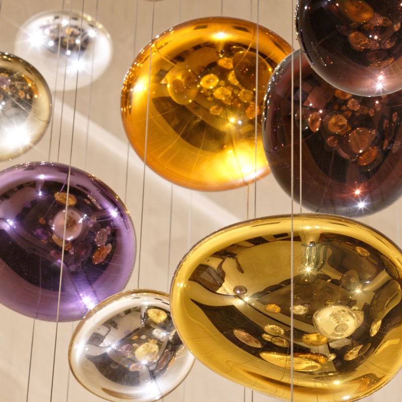 Modern indoor decoration pendant lights hand blown glass chandelier