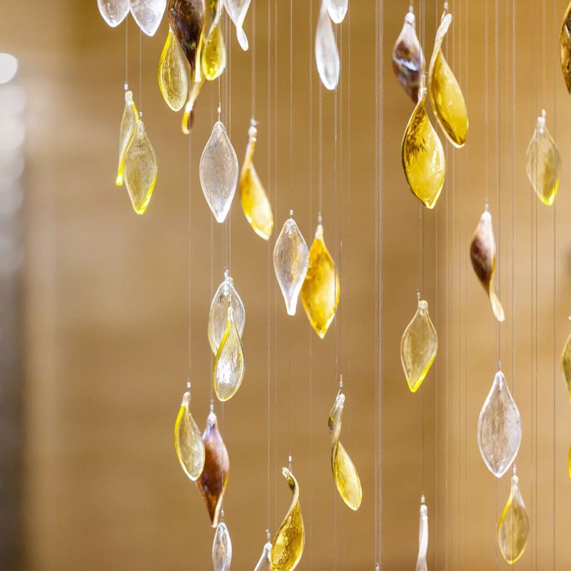 Hotel project hand blown glass chandelier