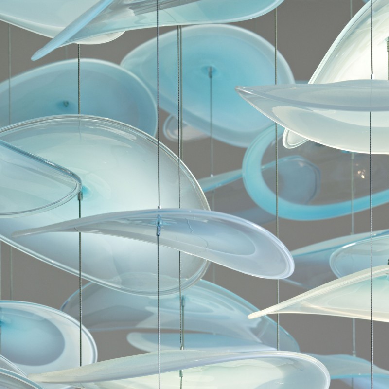 Hotel project custom large glass chandelier pendant lights