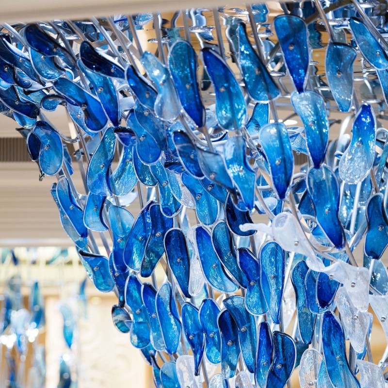 Seven Seas modern cruise ship custom crystal ceiling light