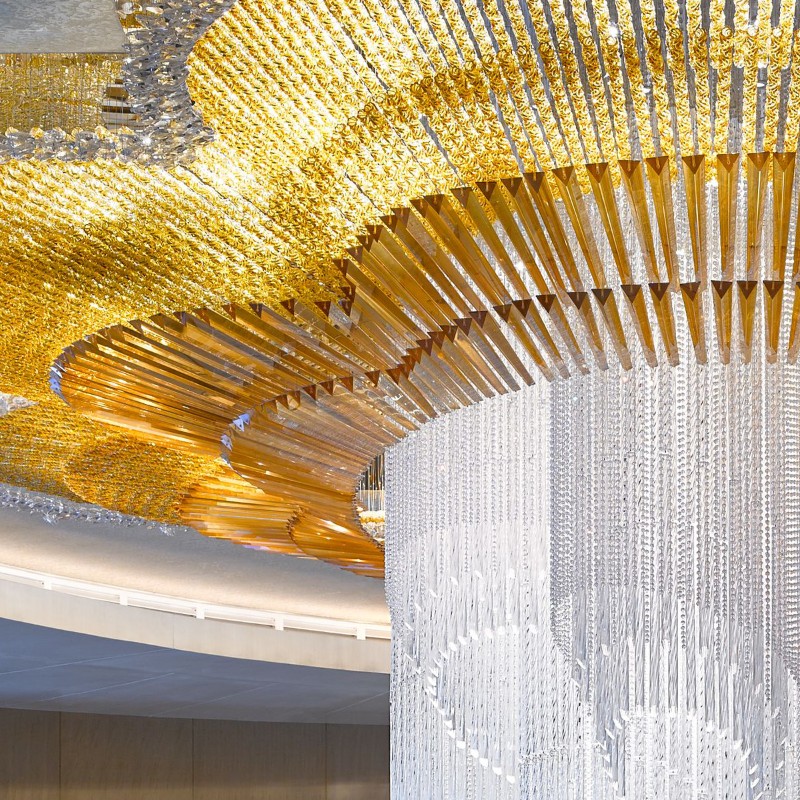 Hotel lobby art decorative pendant lights luxury glass chandelier