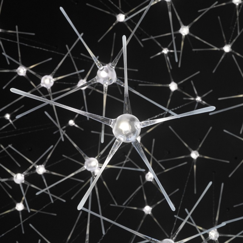 Modern large hotel decorated led handmade glass chandelier