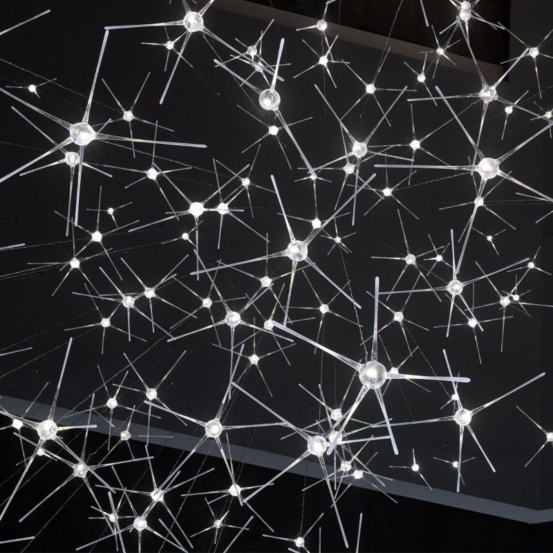 Modern large hotel decorated led handmade glass chandelier