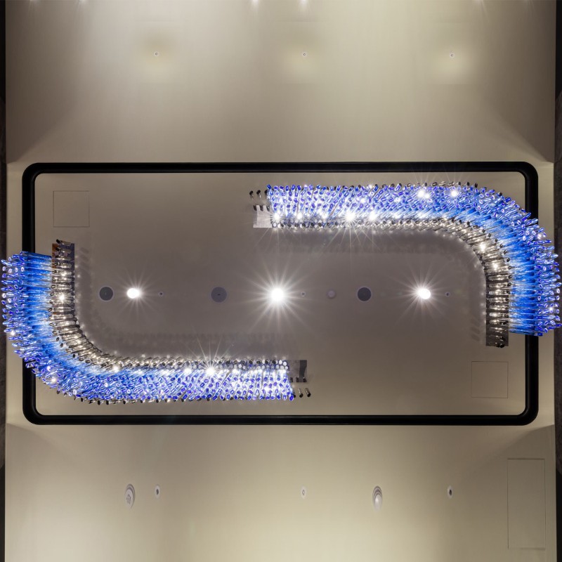 Modern hotel corridor ceiling decorative glass chandelier