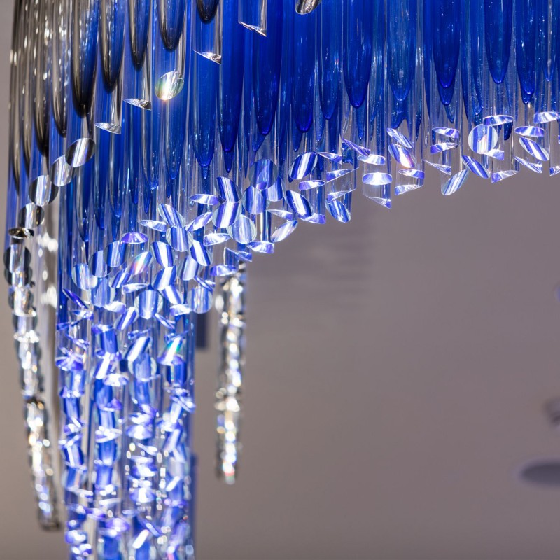 Modern hotel corridor ceiling decorative glass chandelier