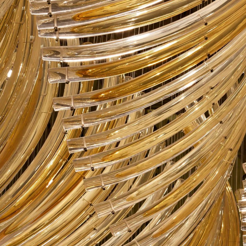 Contemporary new design lobby decoration glass chandelier