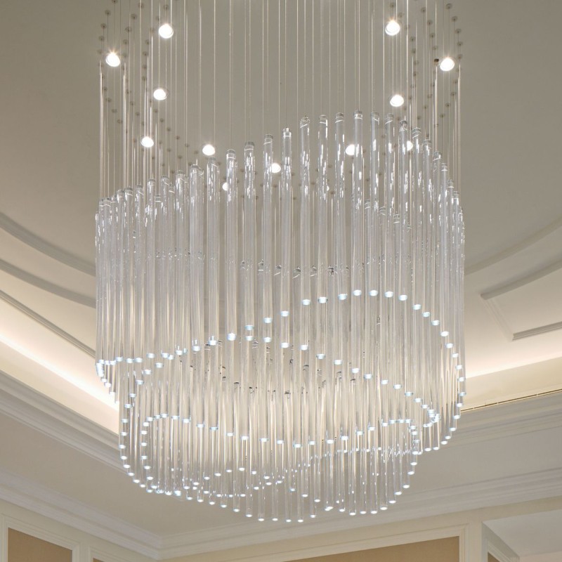 Customize modern hotel glass chandelier pendant light