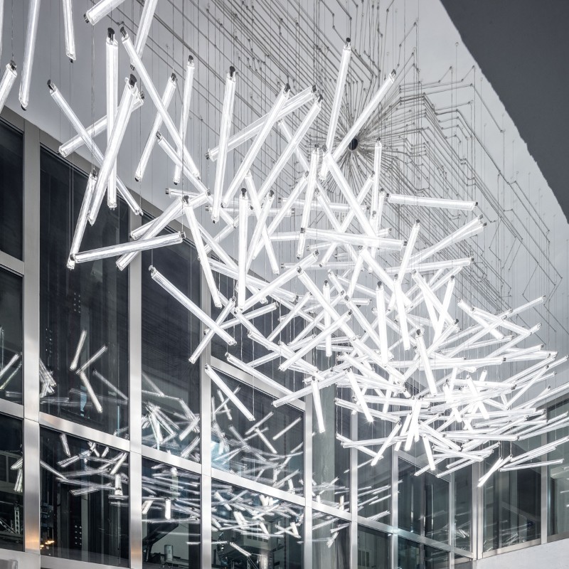 Design Art Glass Light Tube Chandelier