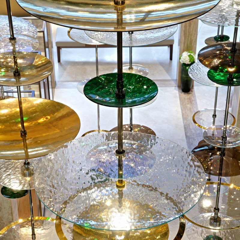 Customized Glass Art Chandelier for Mall Shops