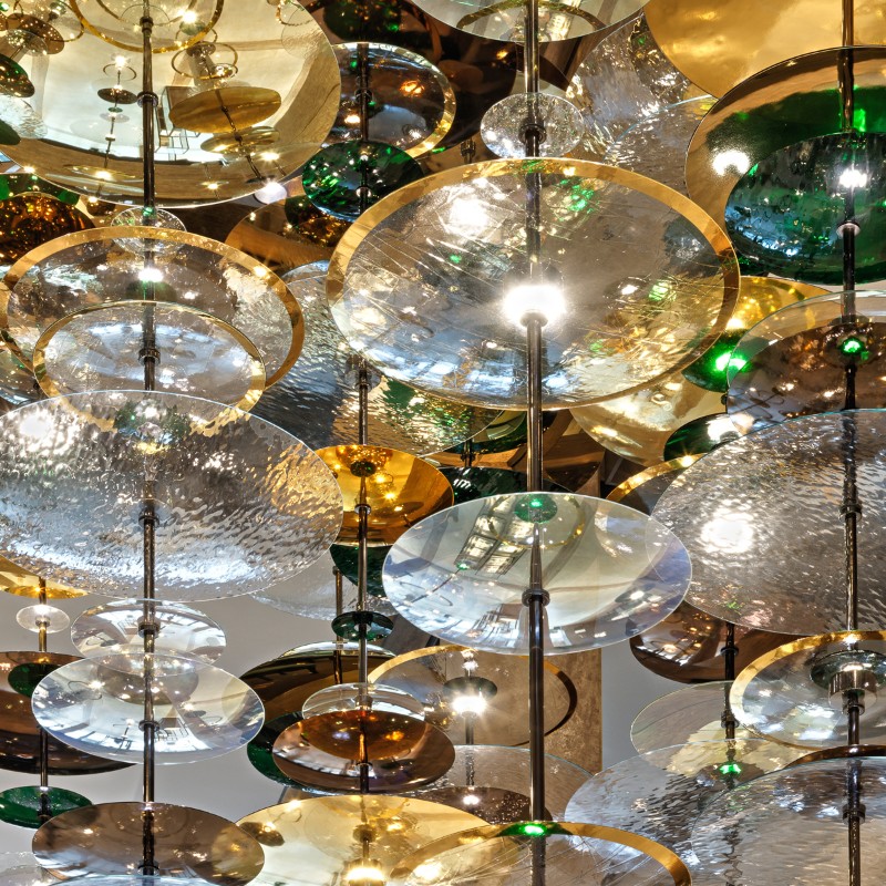 Customized Glass Art Chandelier for Mall Shops