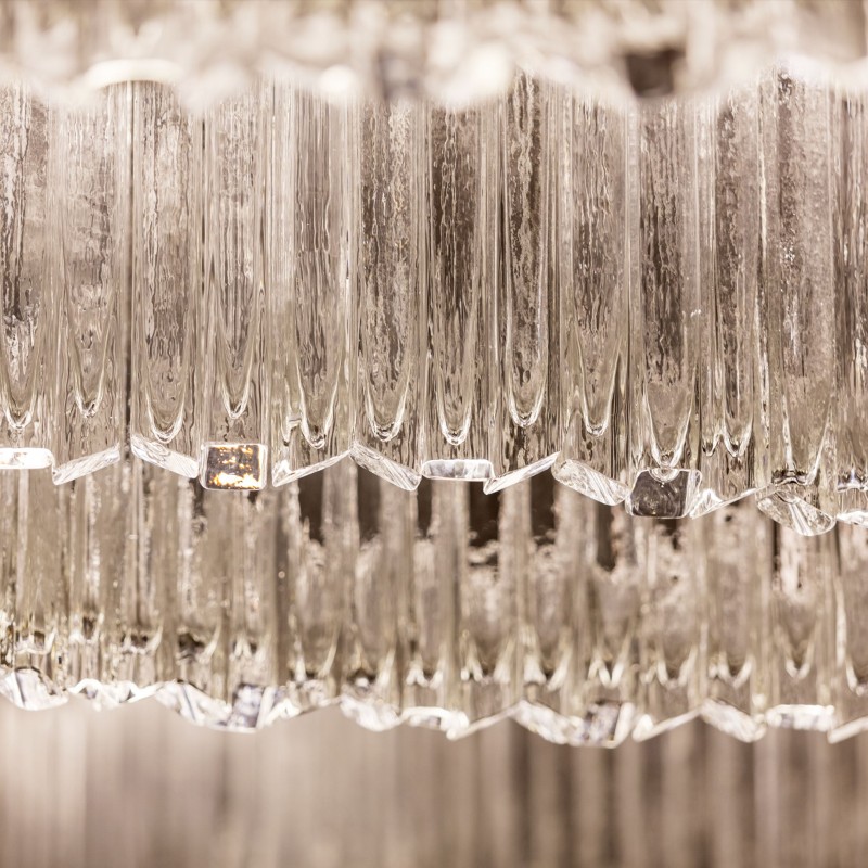 Customized european hotel large ring art glass chandelier