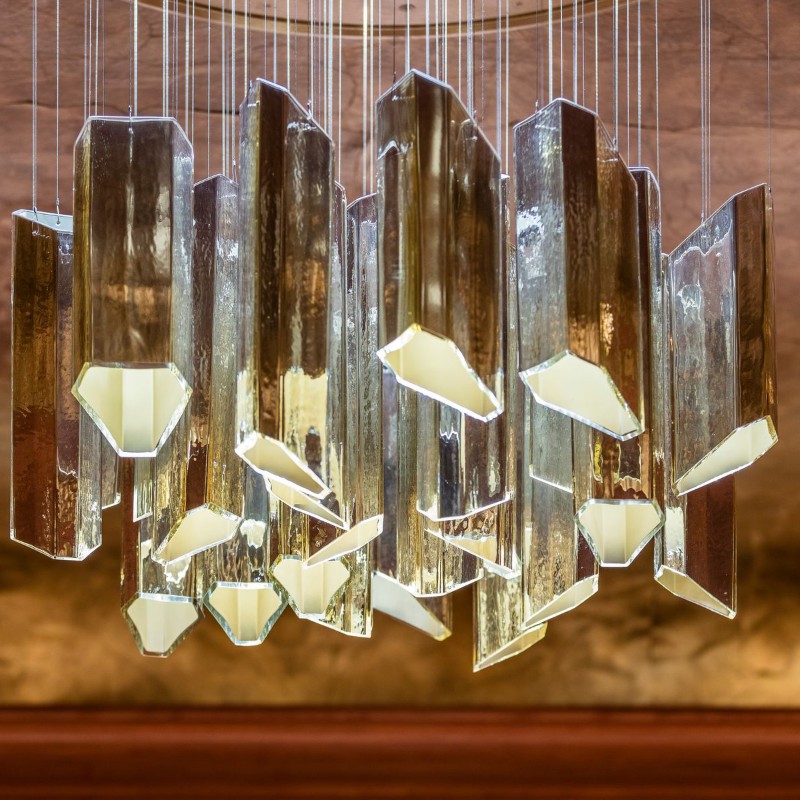 Hotel Glass Raindrops Ceiling Ceiling Light