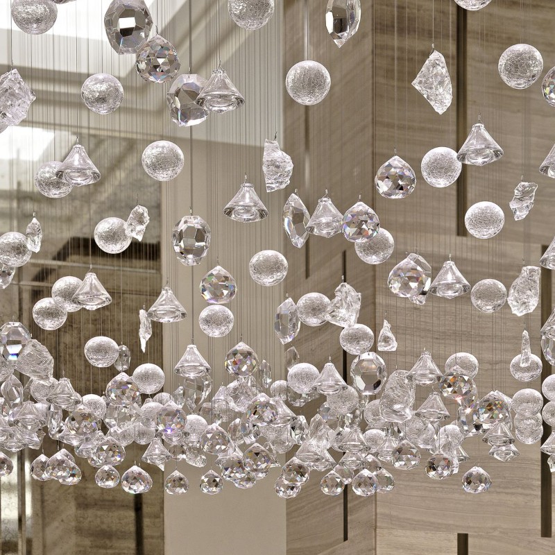 Modern hotels hand blown glass chandelier lighting