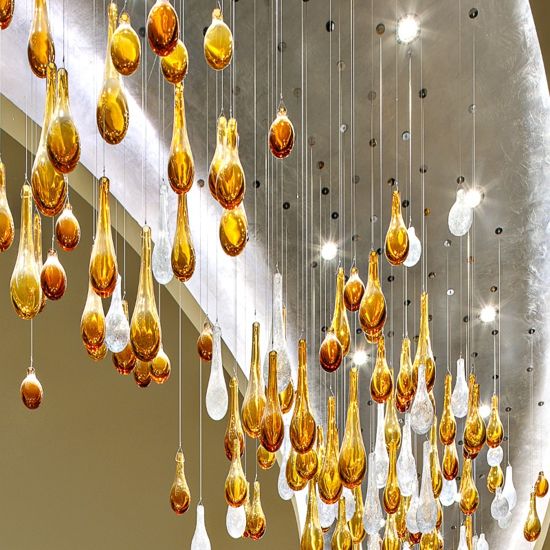 Hotel lobby ceiling glass ball Chandelier