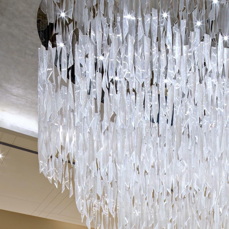 Contemporary hotel project ceiling art glass chandelier
