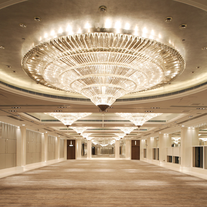 Luxury Large Modern Round Flush Mount Crystal Chandelier Lighting