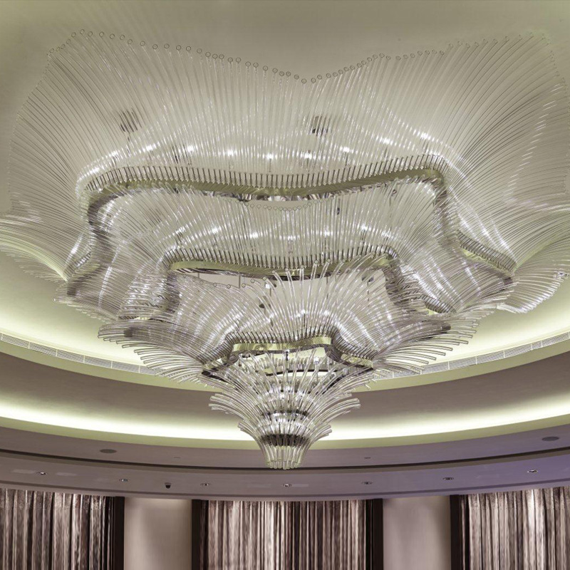 Extra Large Modern Glass Chandelier
