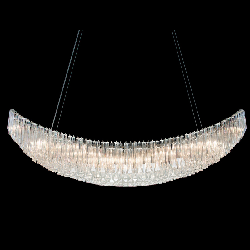 Creative Moon Shaped Modern Glass Chandelier