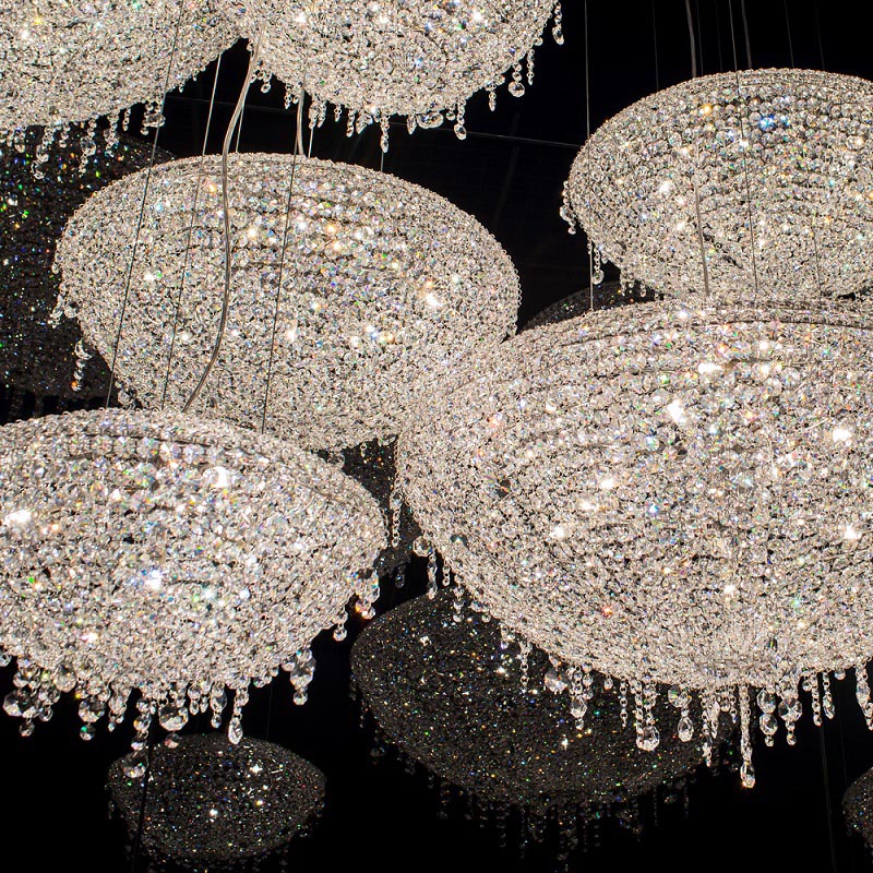 Modern Crystal Chain Chandelier Lighting