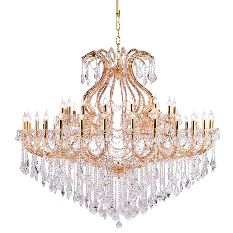 71 Inch Round 48 Lights Large Maria Theresa Crystal Chandelier