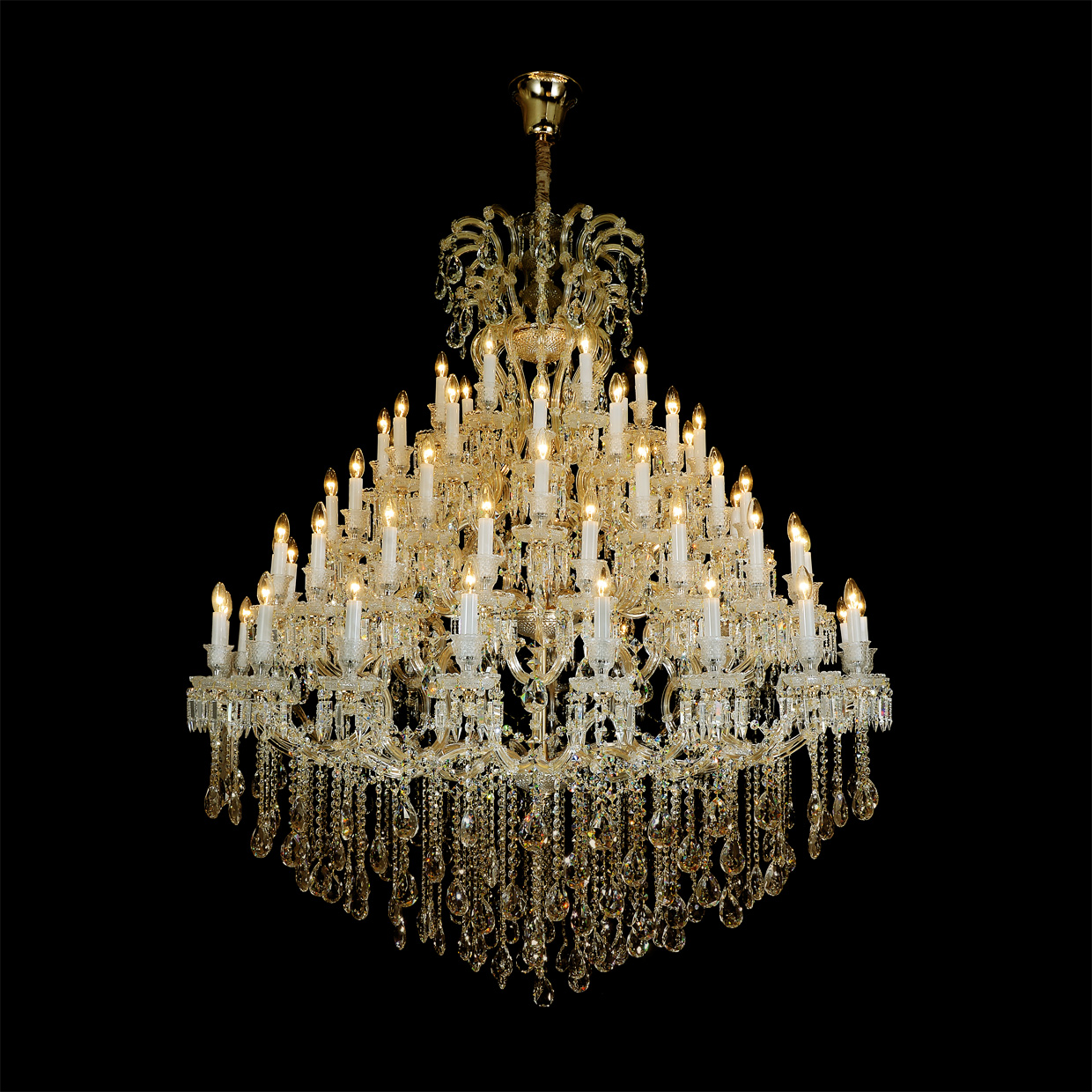 66 Lights Grand Crystal Chandelier