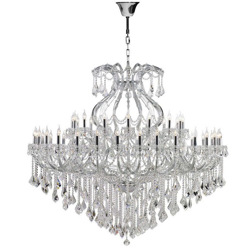 71 Inch Round 48 Lights Large Maria Theresa Crystal Chandelier