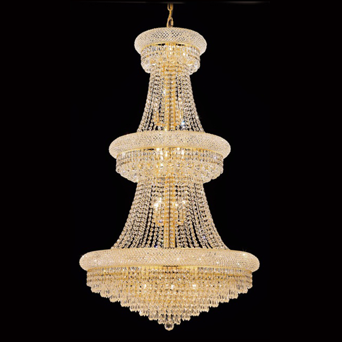 29.5'' 3 Tier Empire K9 Crystal Chandelier