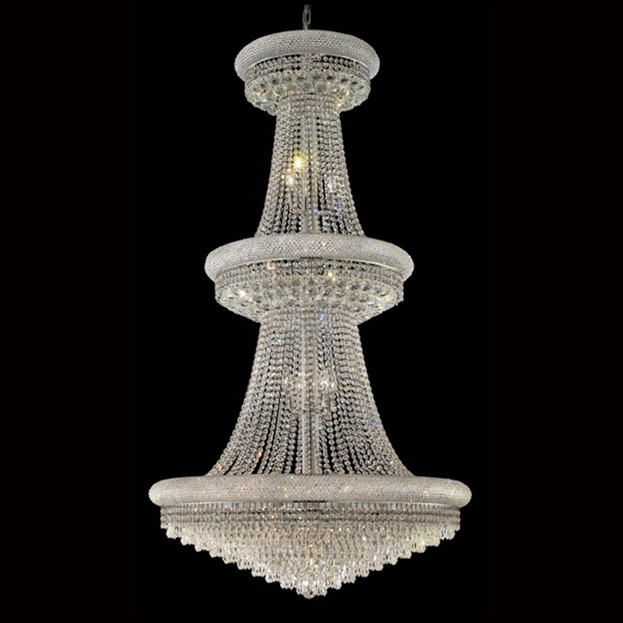 36'' 3 Tier Empire K9 Crystal Chandelier