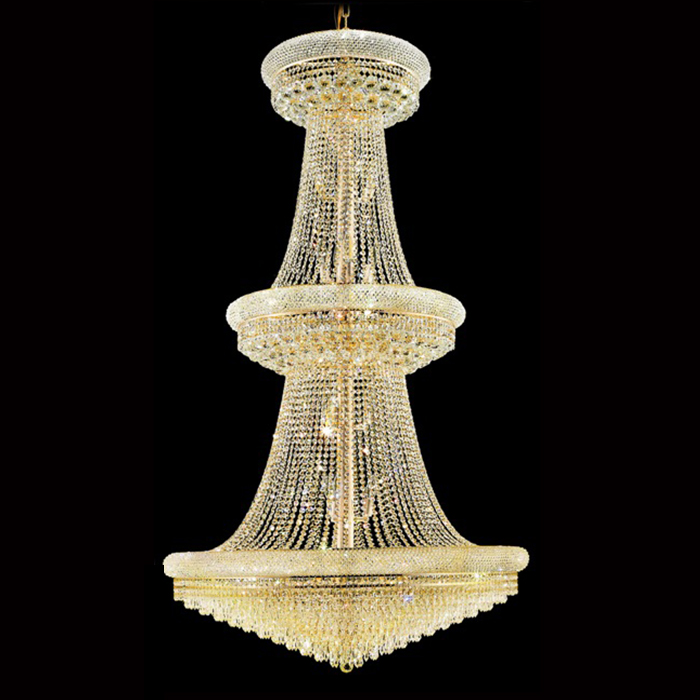 42'' 3 Tier Empire K9 Crystal Chandelier