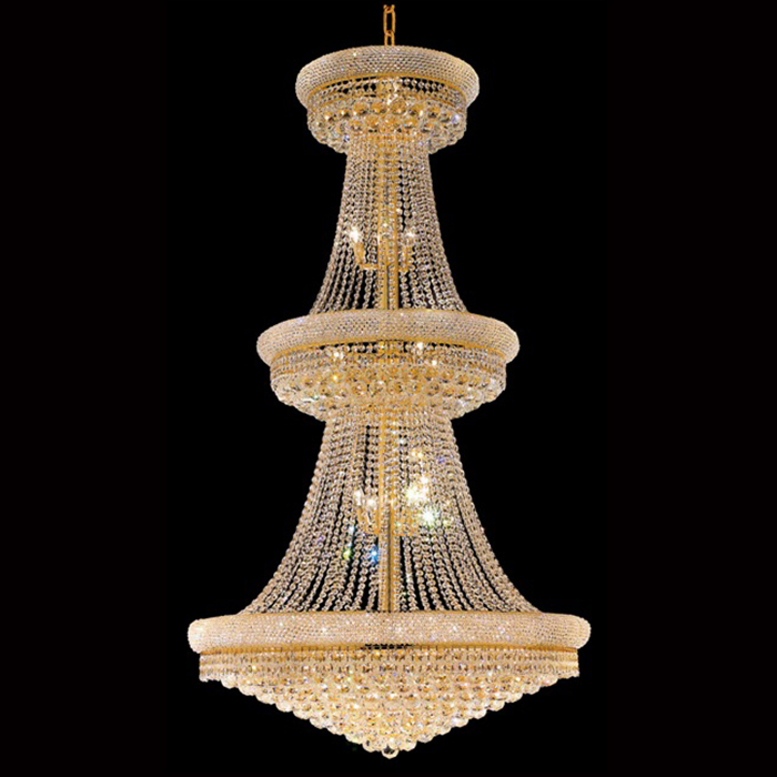 42 Inch 3 Tier Empire K9 Crystal Chandelier