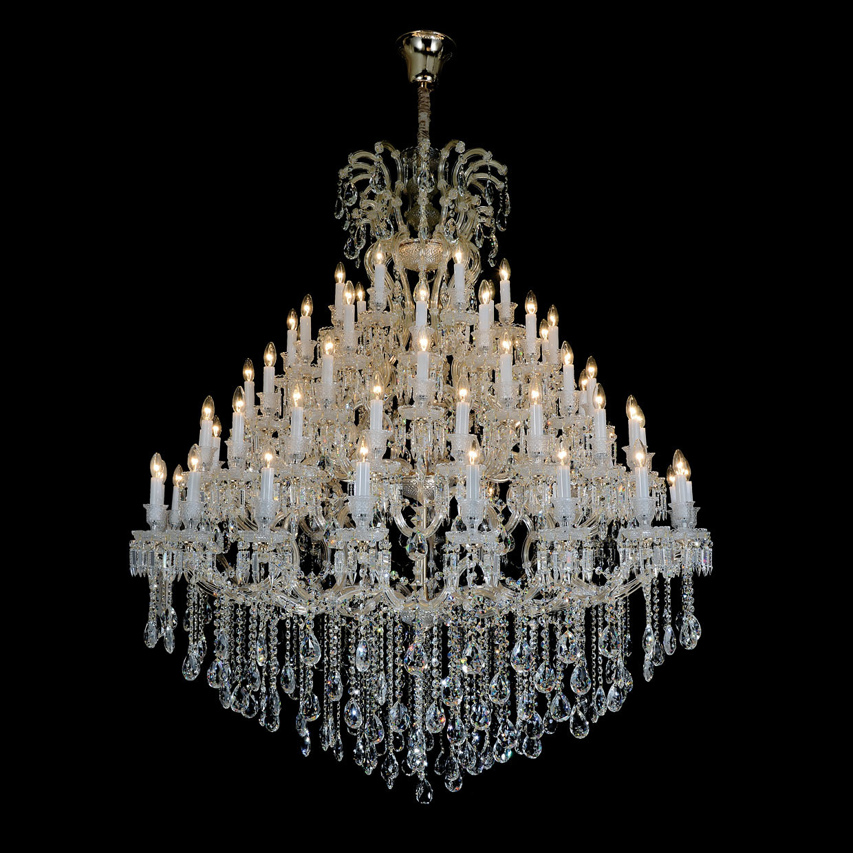 66 Lights Grand Crystal Chandelier