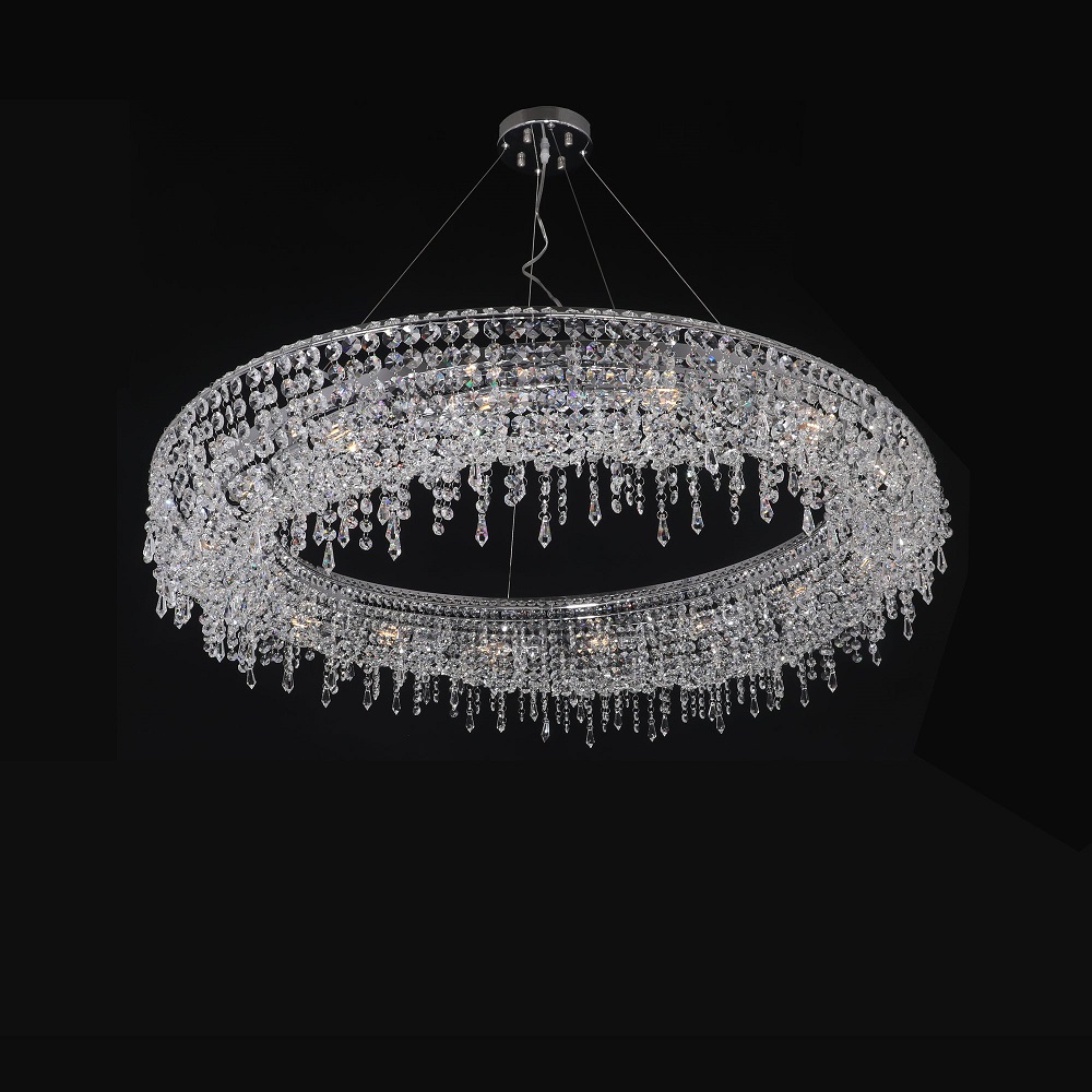 50 Inch Round Looop Suspended Crystal Lighting