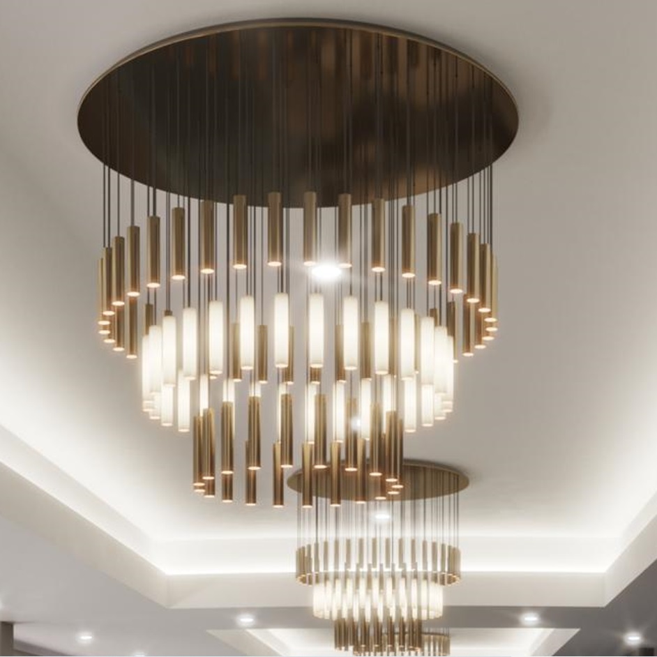 3-layer Modern Flush Mounted LED Chandelier for Restaurant
