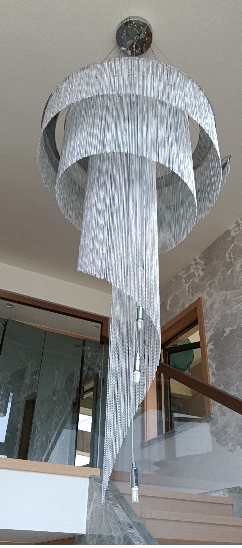 Luxury Long Staircase Chain Modern Chandelier