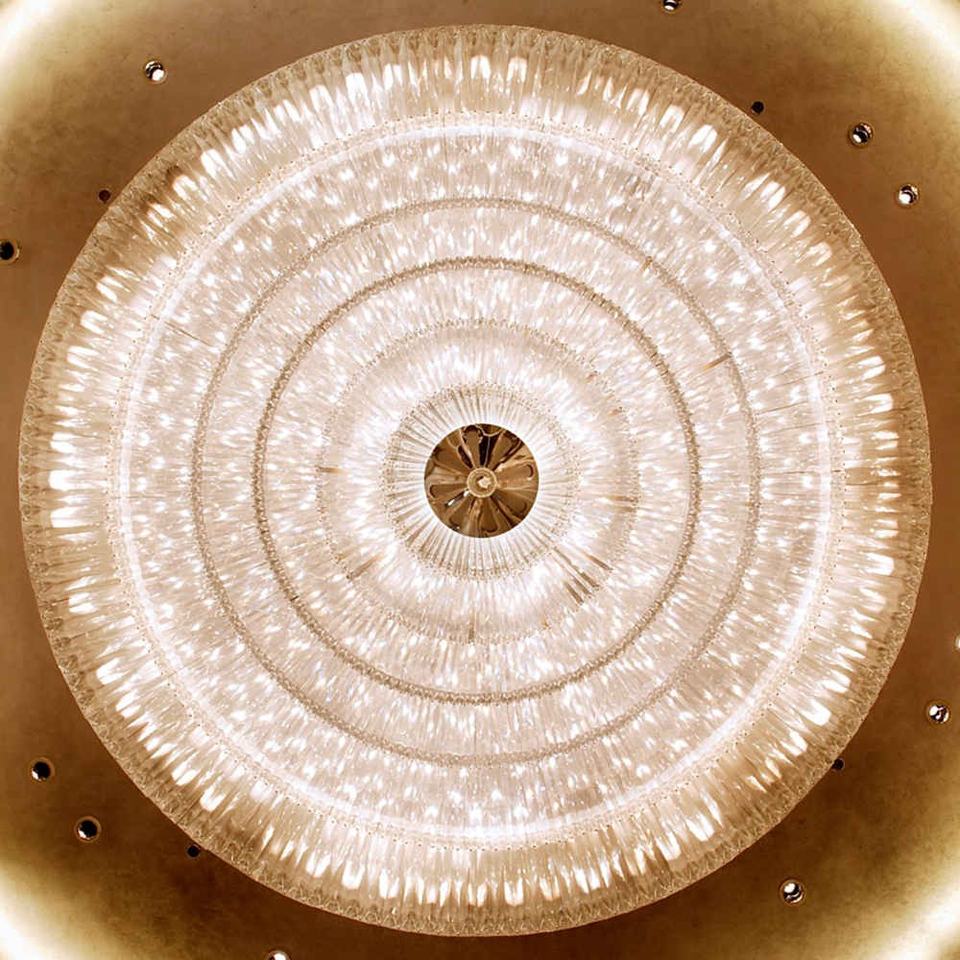 Luxury Large Modern Round Flush Mount Crystal Chandelier Lighting