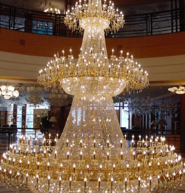 Extra Large Crystal Chandelier Lighting for Hotel Hall