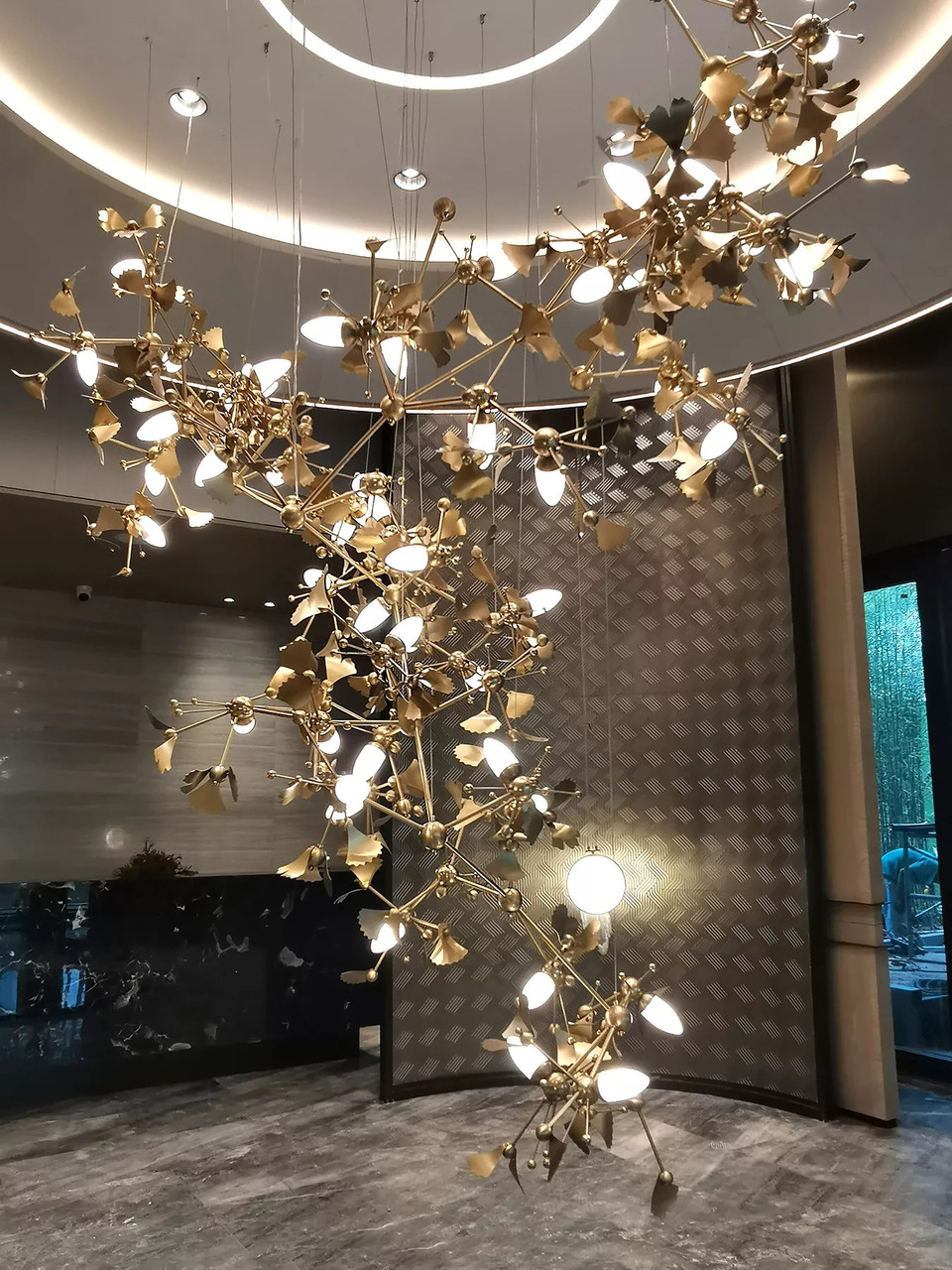 Gold Contemporary Large Chandelie