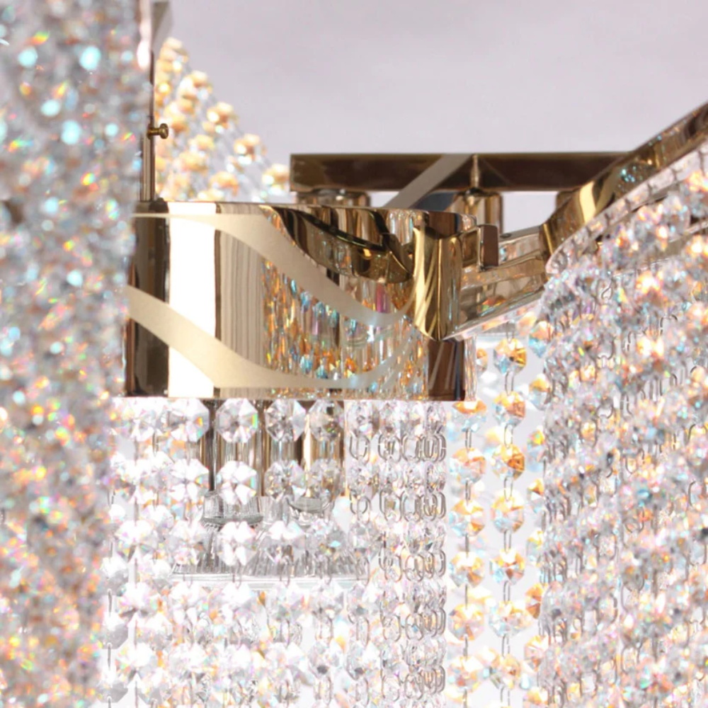 Luxury Stairwell Designer Crystal Pendant Chandelier