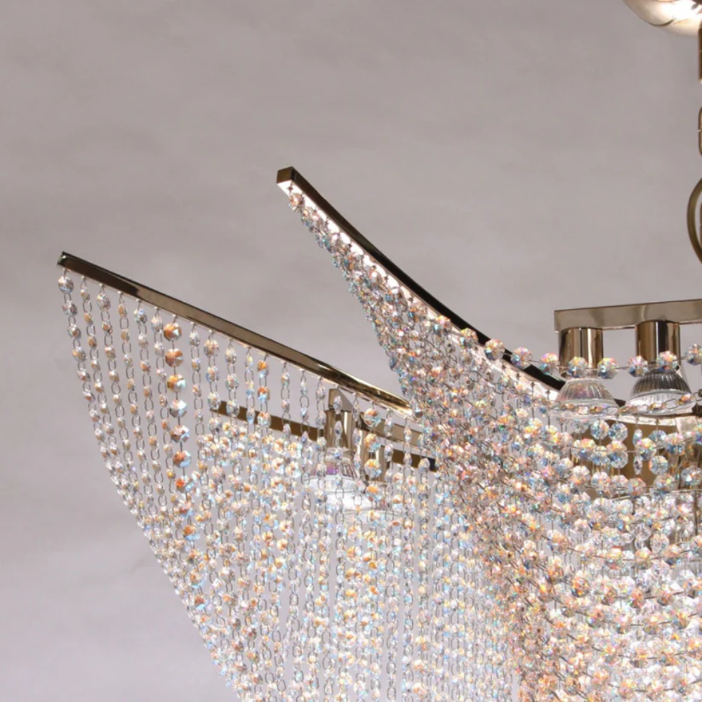 Luxury Stairwell Designer Crystal Pendant Chandelier