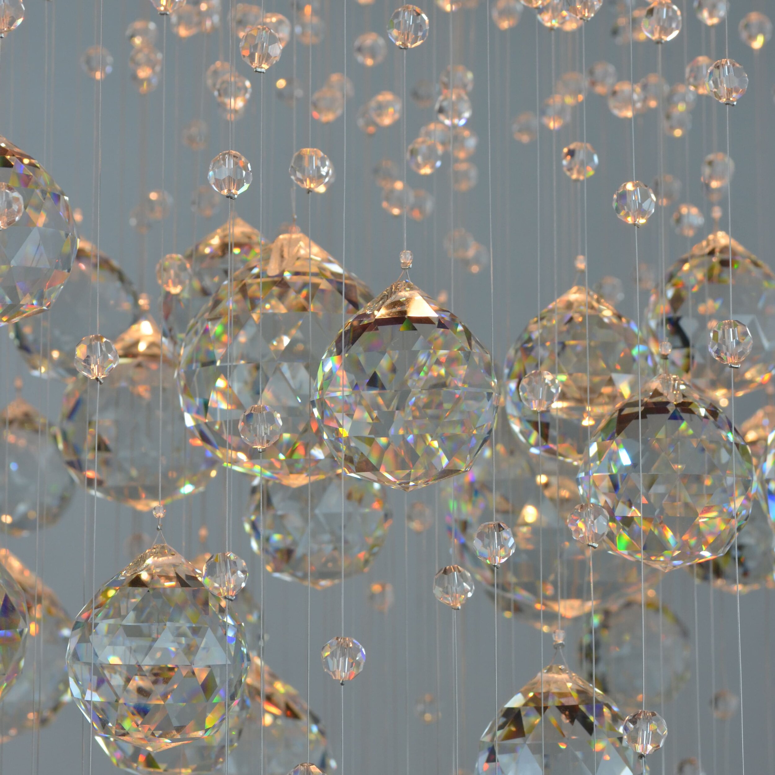 Long Rectangle Flush Mounted Chandelier for Dining Room