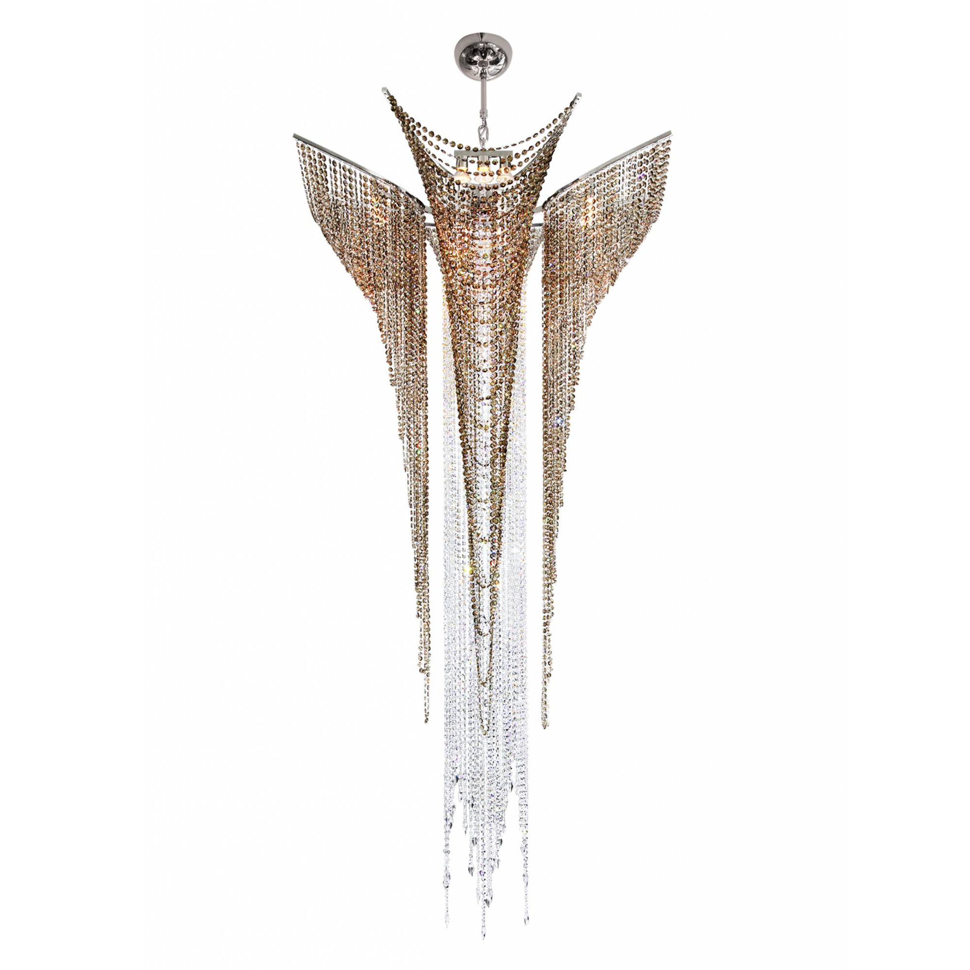 Luxury Stairwell Designer Crystal Pendant Chandelier