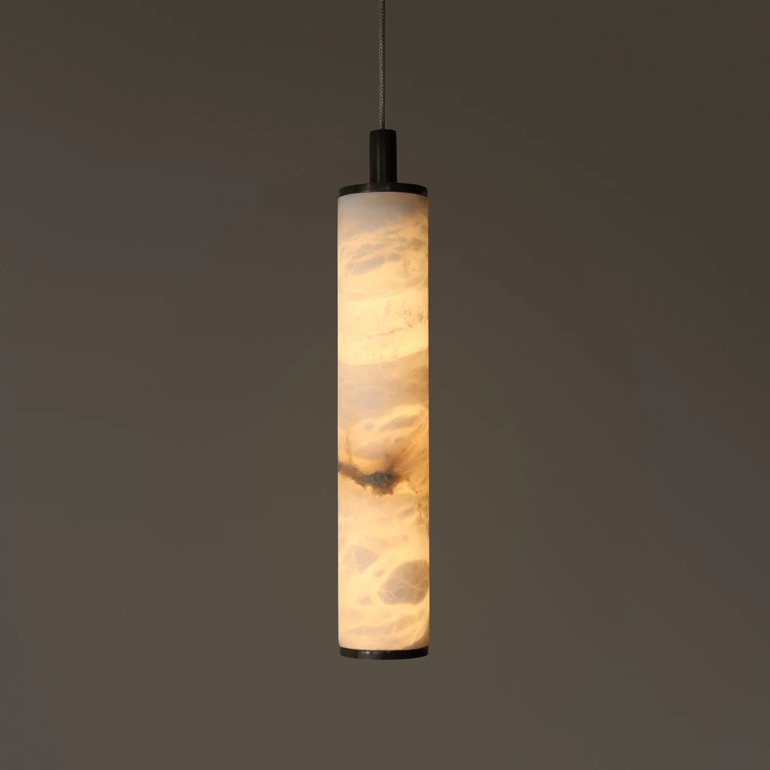 TUBE 250 LED suspended lamp – Alabaster natural stone
